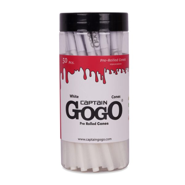 Captain GoGo Bleached Pre-Rolled Cone King Size Pack Of 50