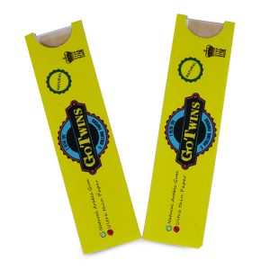 Captain GoGo Gotwins 2 Papers with 2 Filters Unbleached, Unrolled Rolling Papers King Size Pack Of 10
