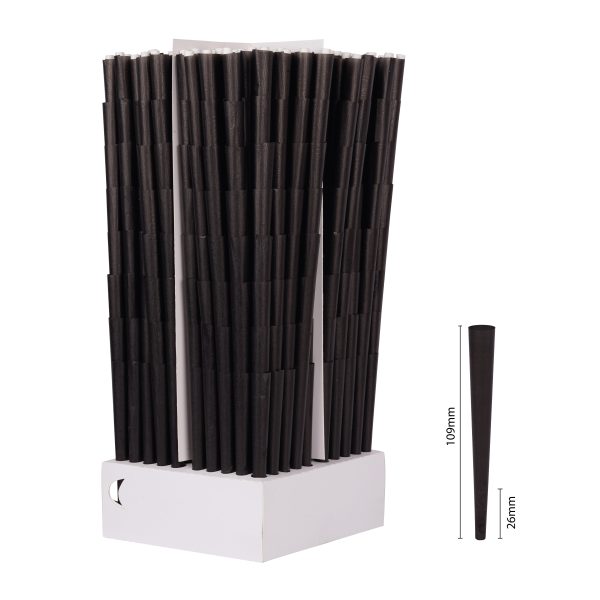 Bulk Pre Rolled Cone Black 109/26 size 800 cones