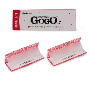 Captain GoGo Booklet Bleached 14 Size Unrolled Rolling Papers Pack Of 50