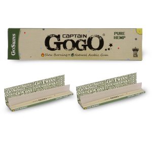 Captain GoGo Booklet Hemp King Size Unrolled Rolling Papers Pack Of 50