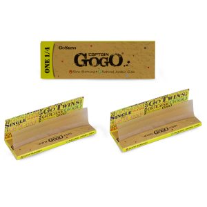 Captain GoGo Booklet Unbleached King Size Unrolled Rolling Papers Pack Of 50