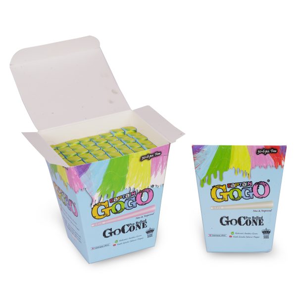 Captain GoGo Rainbow Pre-Rolled Cone King Pack Of 56