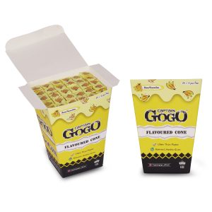 Captain GoGo Banana Flavoured Pre-Rolled Cone King Pack Of 30