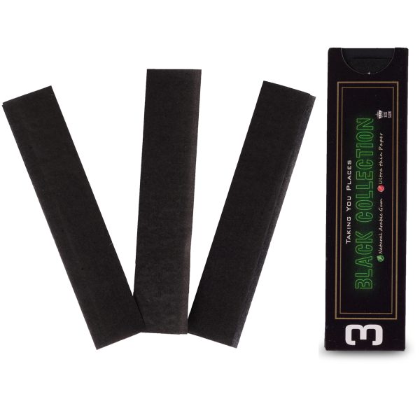 Captain GoGo Gotwins 3 Papers with 3 Filters Black, Unrolled Rolling Papers King Size Pack Of 50 - Image 2