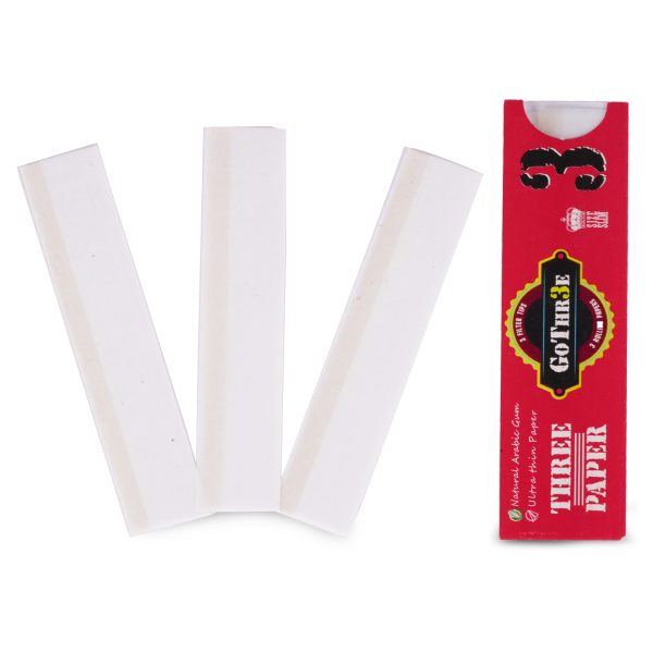 Captain GoGo Gotwins 3 Papers with 3 Filters Bleached, Unrolled Rolling Papers King Size Pack Of 50