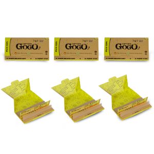 Captain GoGo Natural Unbleached Rolling Papers with Filter King Size Booklet Pack Of 24
