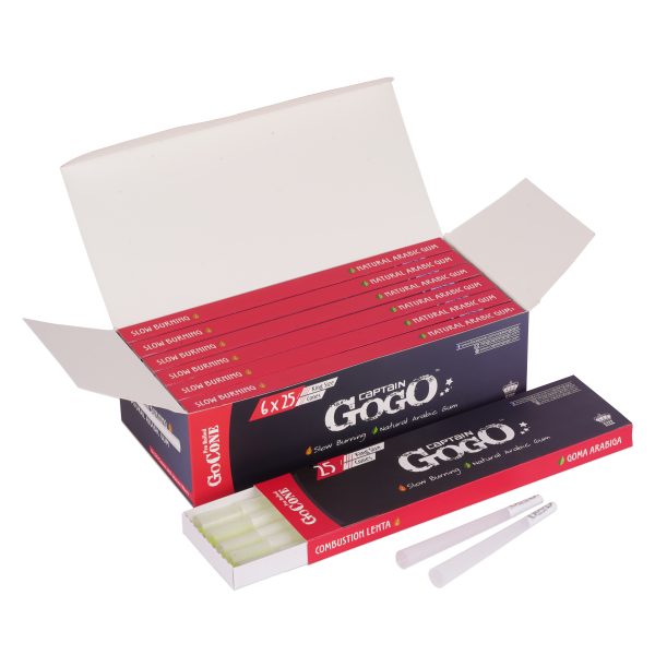 Captain GoGo Bleached Pre-Rolled Cone King Size Pack Of 25 - Image 4