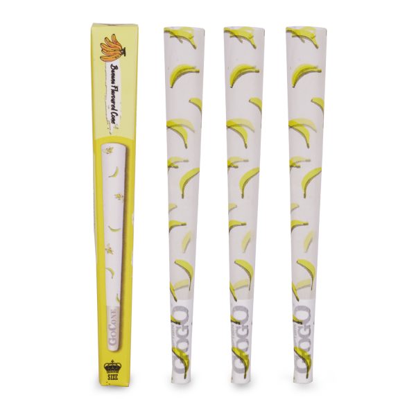 Captain GoGo Banana Flavoured Pre-Rolled Cone King Pack Of 30 - Image 4