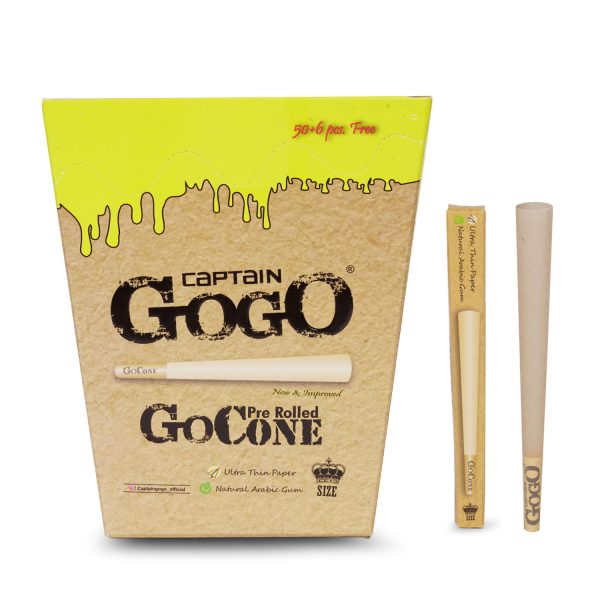 Captain GoGo Unbleached Pre-Rolled Cone King Size Pack Of 56 - Image 5