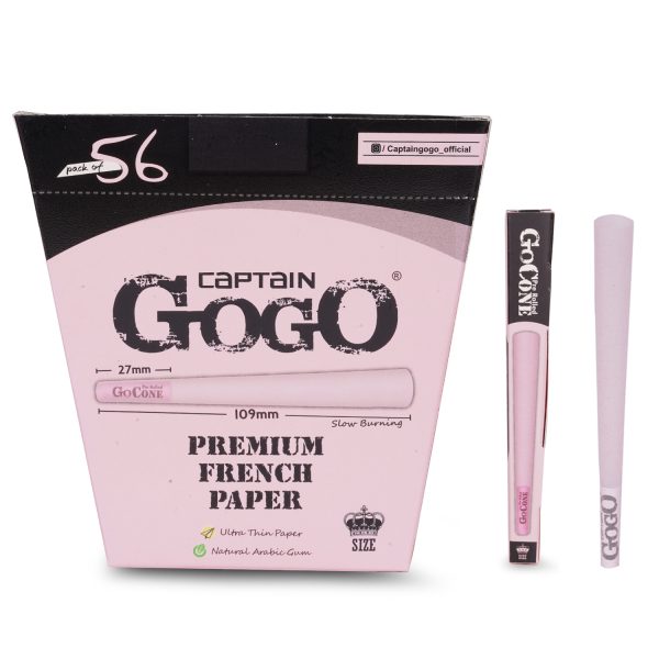 Captain GoGo Pink Pre-Rolled Cone King Pack Of 56 - Image 5