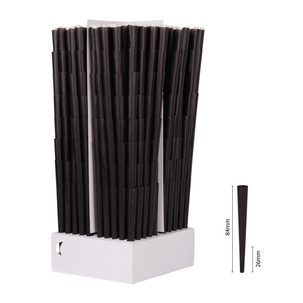 Bulk Pre Rolled Cone Black 84/26 size 900 cones