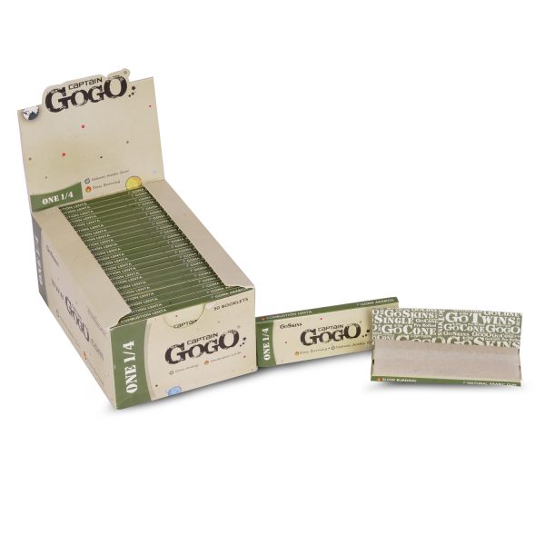 Captain GoGo Booklet Hemp 14 Size Unrolled Rolling Papers Pack Of 50 - Image 5