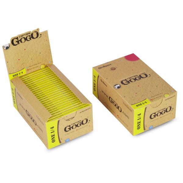 Captain GoGo Booklet Unbleached 1/4 Size Unrolled Rolling Papers Pack Of 50 - Image 3