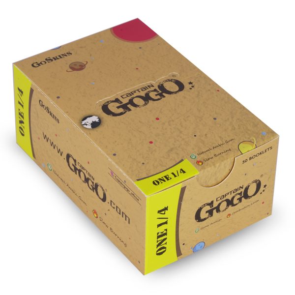 Captain GoGo Booklet Unbleached 14 Size Unrolled Rolling Papers Pack Of 50 - Image 3