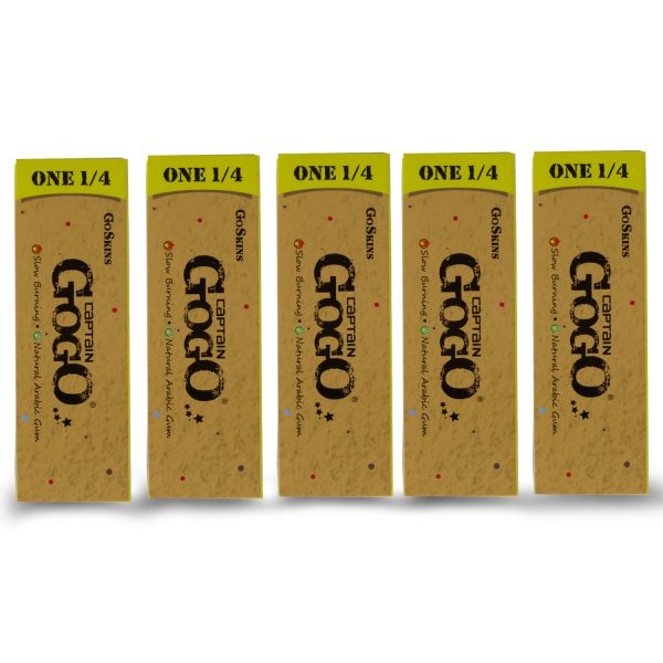 Captain GoGo Booklet Unbleached 14 Size Unrolled Rolling Papers Pack Of 50 - Image 4