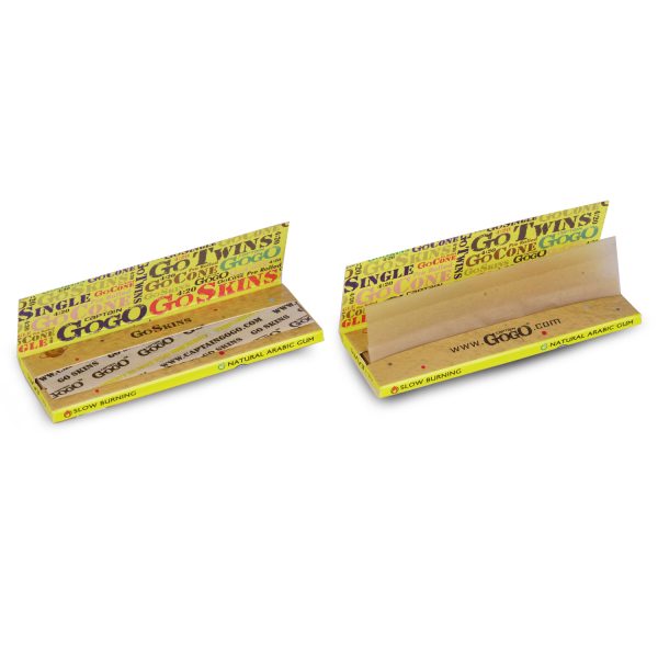 Captain GoGo Booklet Unbleached 14 Size Unrolled Rolling Papers Pack Of 50 - Image 5