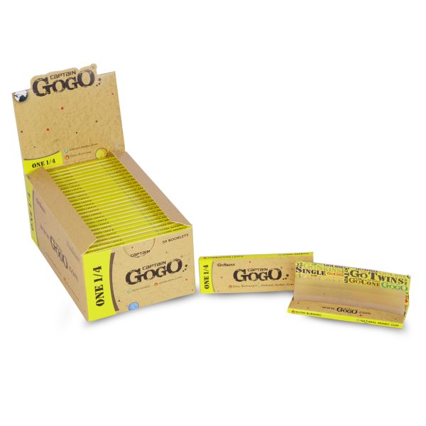 Captain GoGo Booklet Unbleached 14 Size Unrolled Rolling Papers Pack Of 50 - Image 6