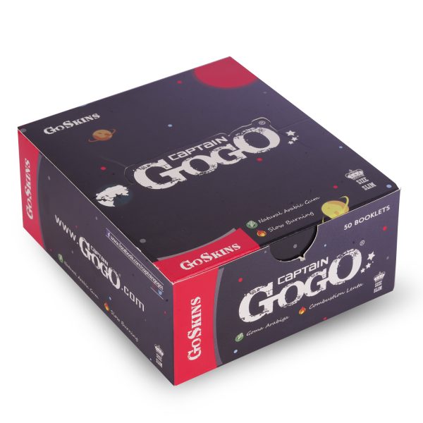 Captain GoGo Booklet Bleached King Size Unrolled Rolling Papers Pack Of 50 - Image 2