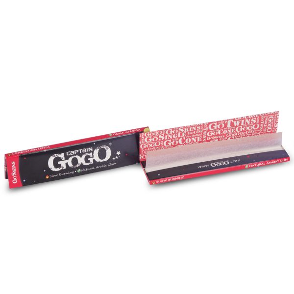 Captain GoGo Booklet Bleached King Size Unrolled Rolling Papers Pack Of 50 - Image 4
