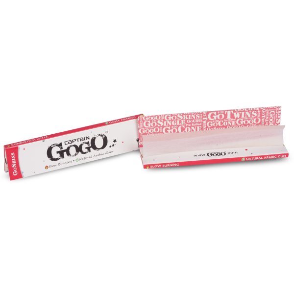 Captain GoGo Booklet Bleached King Size Unrolled Rolling Papers Pack Of 50 - Image 5