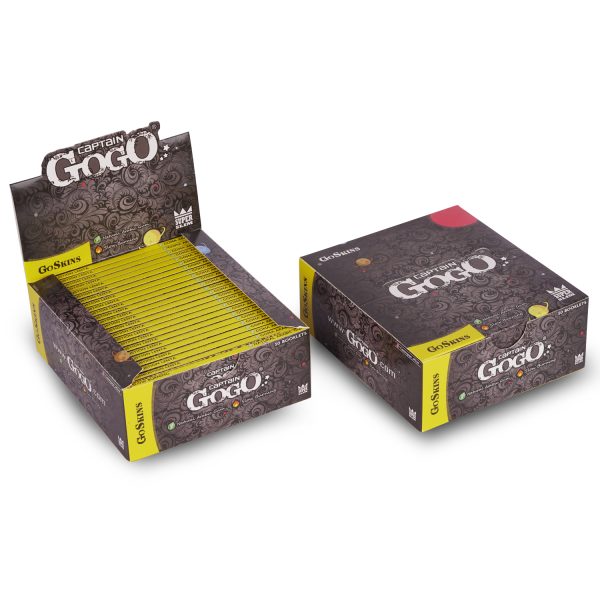 Captain GoGo Booklet Unbleached  Supper Slim Paper King Size Unrolled Rolling Papers Pack Of 50 - Image 3