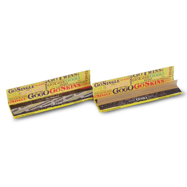 Captain GoGo Booklet Unbleached  Supper Slim Paper King Size Unrolled Rolling Papers Pack Of 50 - Image 4