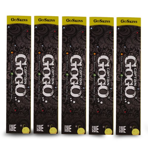 Captain GoGo Booklet Unbleached  Supper Slim Paper King Size Unrolled Rolling Papers Pack Of 50 - Image 5