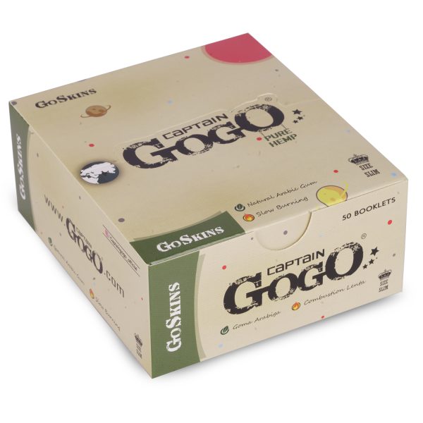 Captain GoGo Booklet Hemp King Size Unrolled Rolling Papers Pack Of 50 - Image 2