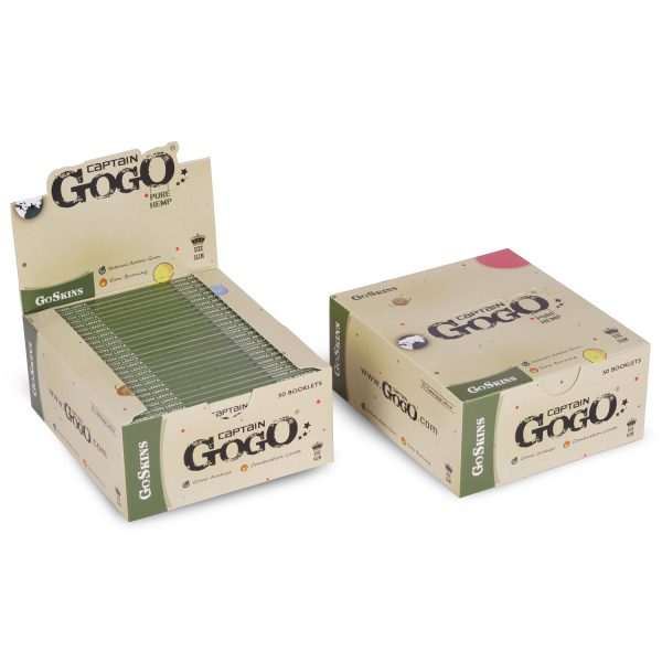 Captain GoGo Booklet Hemp King Size Unrolled Rolling Papers Pack Of 50 - Image 3