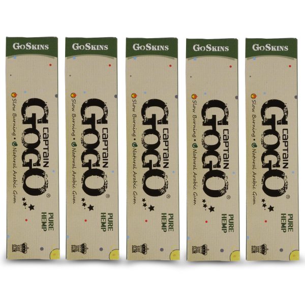 Captain GoGo Booklet Hemp King Size Unrolled Rolling Papers Pack Of 50 - Image 4