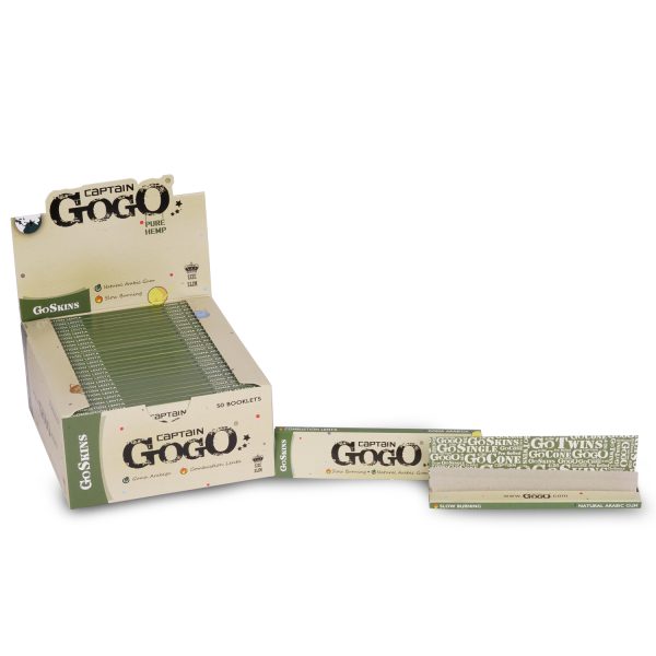 Captain GoGo Booklet Hemp King Size Unrolled Rolling Papers Pack Of 50 - Image 6