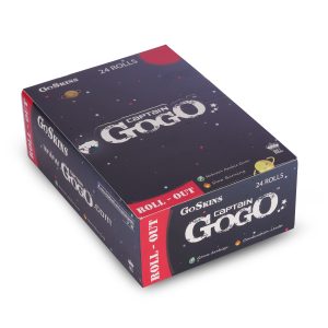 Captain GoGo Bleached Rollout Rolling Paper 45mm Width, 5m Length Pack Of 24