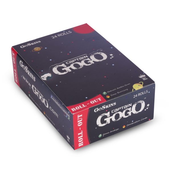 Captain GoGo Bleached Rollout Rolling Paper 45mm Width, 5m Length Pack Of 24