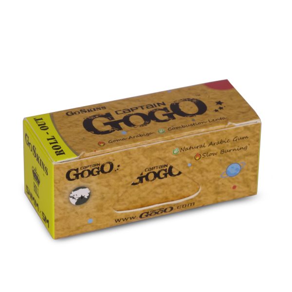 Captain GoGo Unbleached Rollout Rolling Paper 45mm Width, 5m Length Pack Of 24 - Image 6