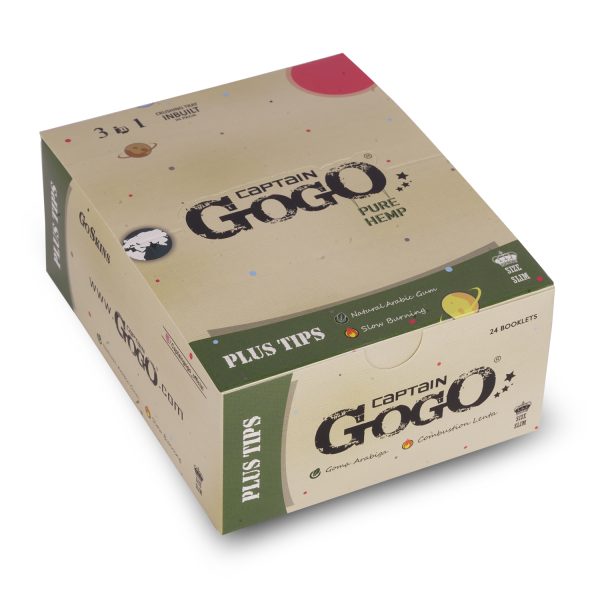 Captain GoGo Hemp Rolling Papers with Filter King Size Booklet Pack Of 24 - Image 2