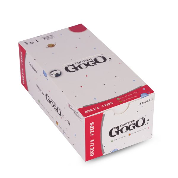 Captain GoGo Bleached Rolling Papers with Filter 14 Size Booklet Pack Of 24 - Image 3