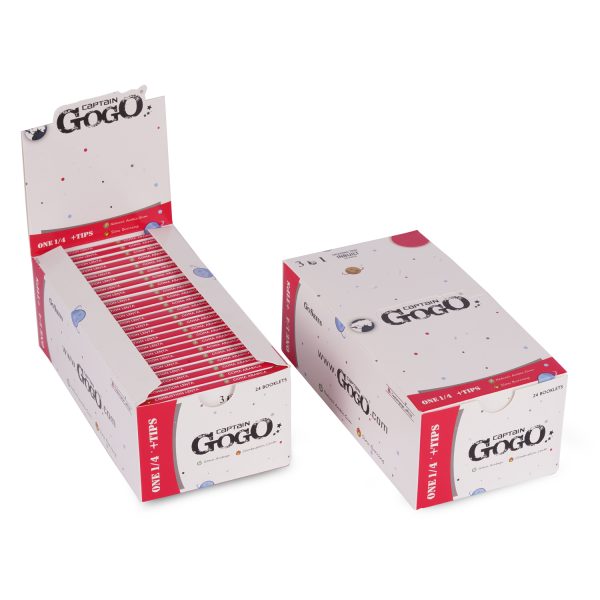 Captain GoGo Bleached Rolling Papers with Filter 14 Size Booklet Pack Of 24 - Image 4