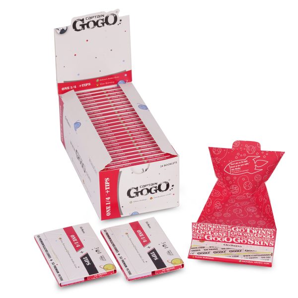 Captain GoGo Bleached Rolling Papers with Filter 14 Size Booklet Pack Of 24 - Image 5