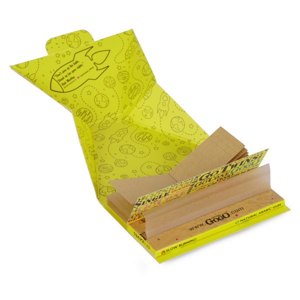 Captain GoGo Natural Unbleached Rolling Papers with Filter 1/4 Size Booklet Pack Of 24 - Image 6