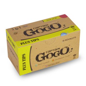 Captain GoGo Natural Unbleached Rolling Papers with Filter King Size Booklet Pack Of 1