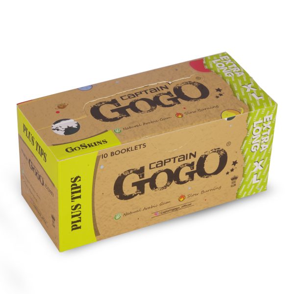 Captain GoGo Natural Unbleached Rolling Papers with Filter XL Size Booklet Pack Of 10 - Image 4