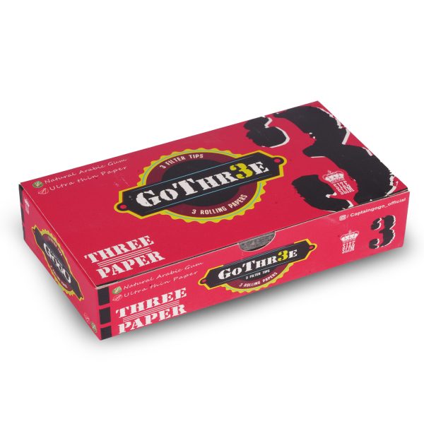 Captain GoGo Gotwins 3 Papers with 3 Filters Bleached, Unrolled Rolling Papers King Size Pack Of 50 - Image 3