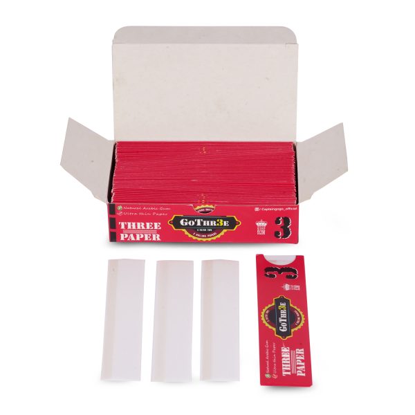 Captain GoGo Gotwins 3 Papers with 3 Filters Bleached, Unrolled Rolling Papers King Size Pack Of 50 - Image 5