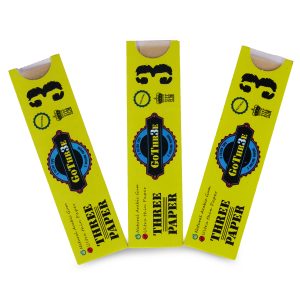 Captain GoGo Gothree 3 Papers with 3 Filters Unbleached, Unrolled Rolling Papers King Size Pack Of 10