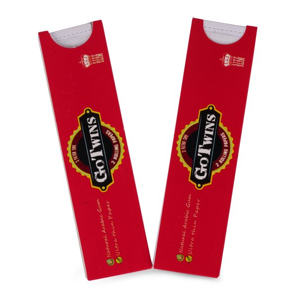 Captain GoGo Gotwins 2 Papers with 2 Filters Bleached, Unrolled Rolling Papers King Size Pack Of 50 - Image 3