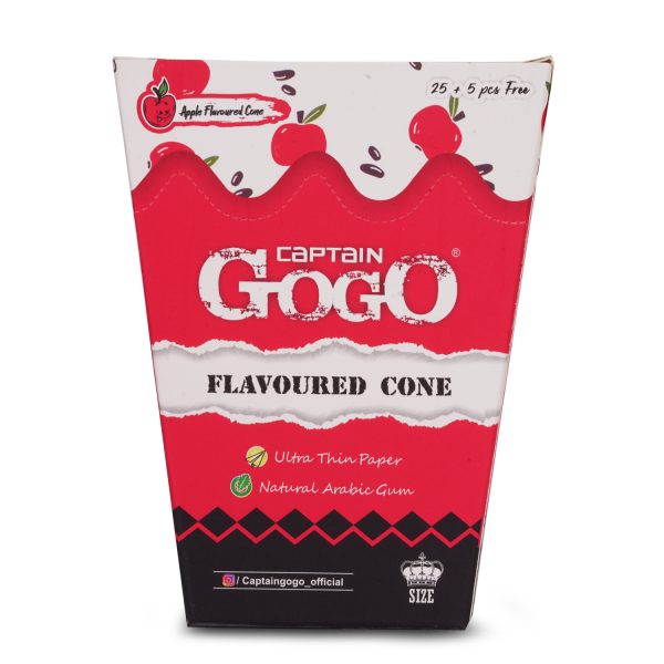 Captain GoGo Apple Flavoured Pre-Rolled Cone King Pack Of 30 - Image 6