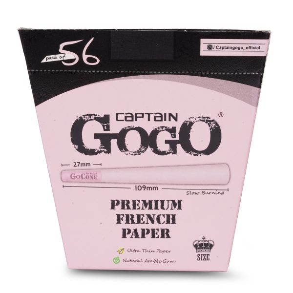 Captain GoGo Pink Pre-Rolled Cone King Pack Of 56 - Image 6
