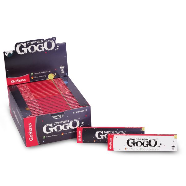 Captain GoGo Booklet Bleached King Size Unrolled Rolling Papers Pack Of 50 - Image 6