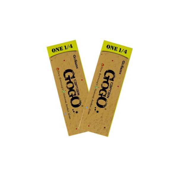 Captain GoGo Booklet Unbleached 1/4 Size Unrolled Rolling Papers Pack Of 2